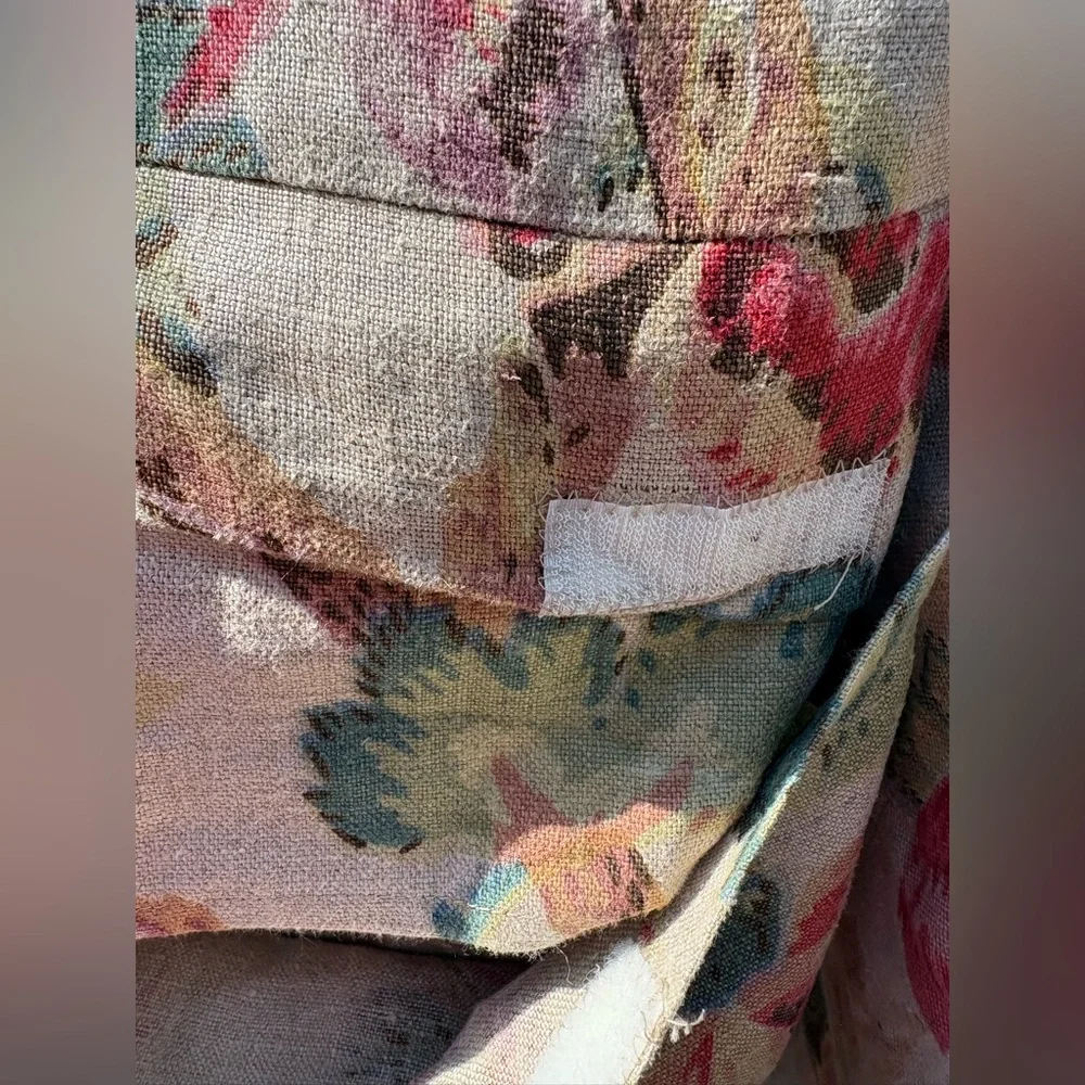 Pure Linen Handblocked Printed 5 Piece Pillow Sham  Set with Matching Runner